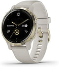 Garmin Venu 2S, GPS Smartwatch with Advanced Health Monitoring, Light Gold Bezel with Tan Case and Silicone Band (Renewed Premium)
