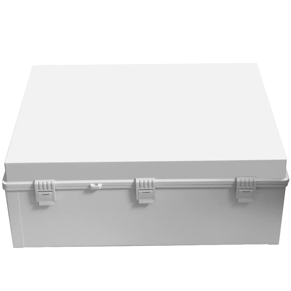 Big Size 23.62'x19.68'x8.66' IP67 Waterproof Enclosure Electrical Junction Box, Grey Shell ABS Outdoor Box With Covers (600x500x220mm)
