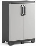 Keter Gear Wardrobe Low, Grey/Anthracite with 2 Shelves, 97 x 68 x 39 cm