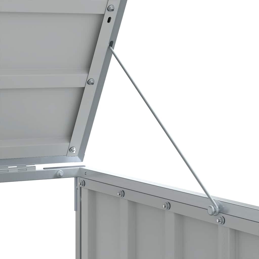 vidaXL Anthracite Wheelie Bin Storage Single Steel Outdoor Holder -, Expandable Design 28.3'x31.9'x45.3'