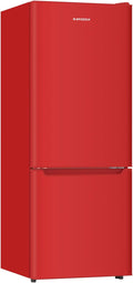 BANGSON Apartment 7.1 Cu.Ft Refrigerator with Freezer, Office Fridge with Bottom Freezer, Large Capacity, Energy Saving, Adjustable Thermostat, Low Noise, Red
