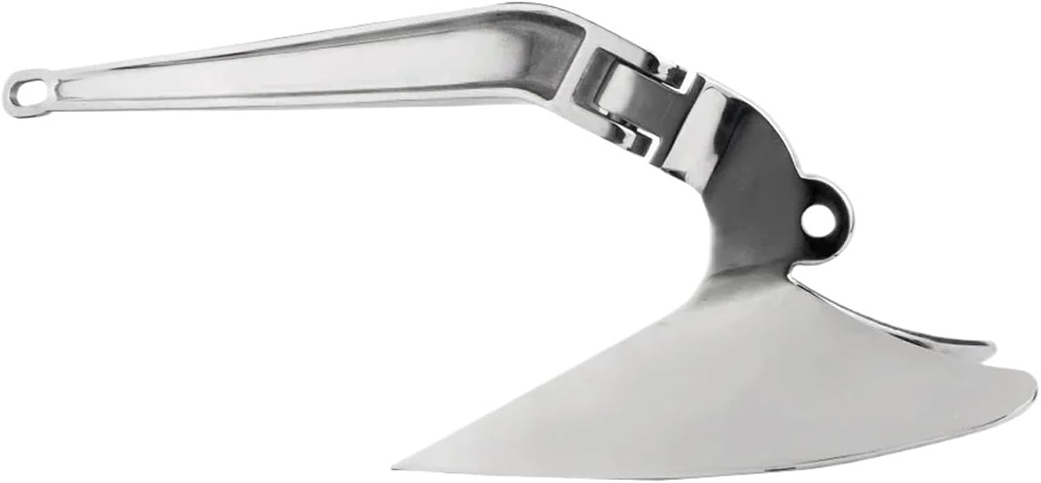 Folding Anchor, Boat Anchor Marine Hardware Accessories High Polished 316 Stainless Steel,for Small Boats Canoe Paddle Boards