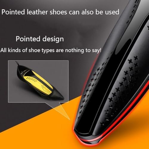 Adjustable Electric Shoe Dryer - Double Heating Portable Boot Dryer for Shoes, Gloves, Socks & Ski Boots (Yellow, EU Plug) - Fast Drying, Odor Removal & Winter Gear Essential