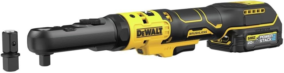 DEWALT 20V MAX XR Cordless Ratchet Set, 3/8' and 1/2' Sealed Head Ratchet, Battery and Charger Included (DCF510GE1)