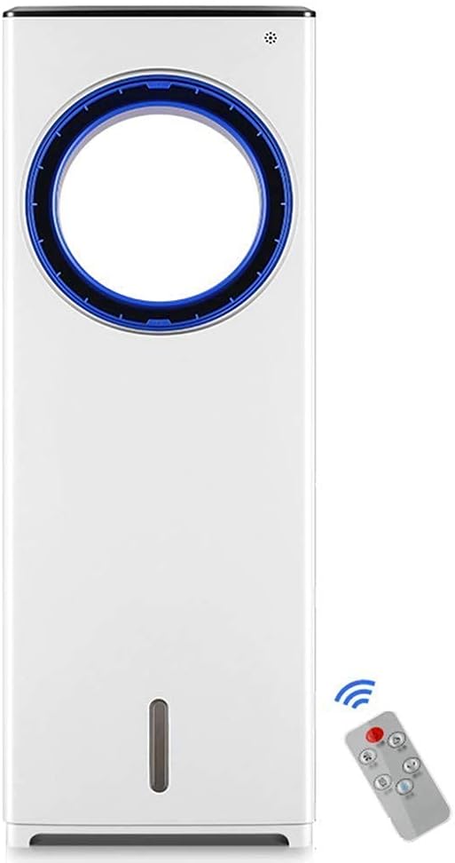 Cold Fan Evaporative Coolers Cooling Fans Evaporative Cooler Portable Bladeless Air Cooler Electric Fan Humidifier with Remote Control Modes Air Conditioner for Home Office (Color : Mecha