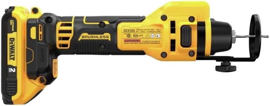 DEWALT 20V MAX Drywall Cutting Tool, Cut Out Tool, 2 Batteries and Charger Included (DCE555D2)