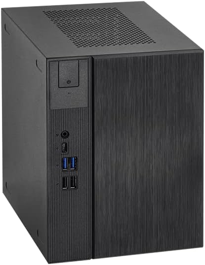 ASRock DeskMeet X300 Mini PC Barebone Kit – AMD AM4 Socket, Supports Ryzen 5000/4000/3000G CPUs, DDR4-3200MHz, PCIe 3.0 x16, Dual M.2, USB 3.2 Gen2 Type-C, 500W PSU (No CPU/RAM/Storage Included)