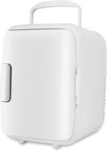 Car Cooling and Heating Box, 4L Mini Car Refrigerator for Home, Car Portable Car Fridge 12V/220V Electric Coolers for Food, Drinks, Skincare, Beauty, Makeup, Camping,White