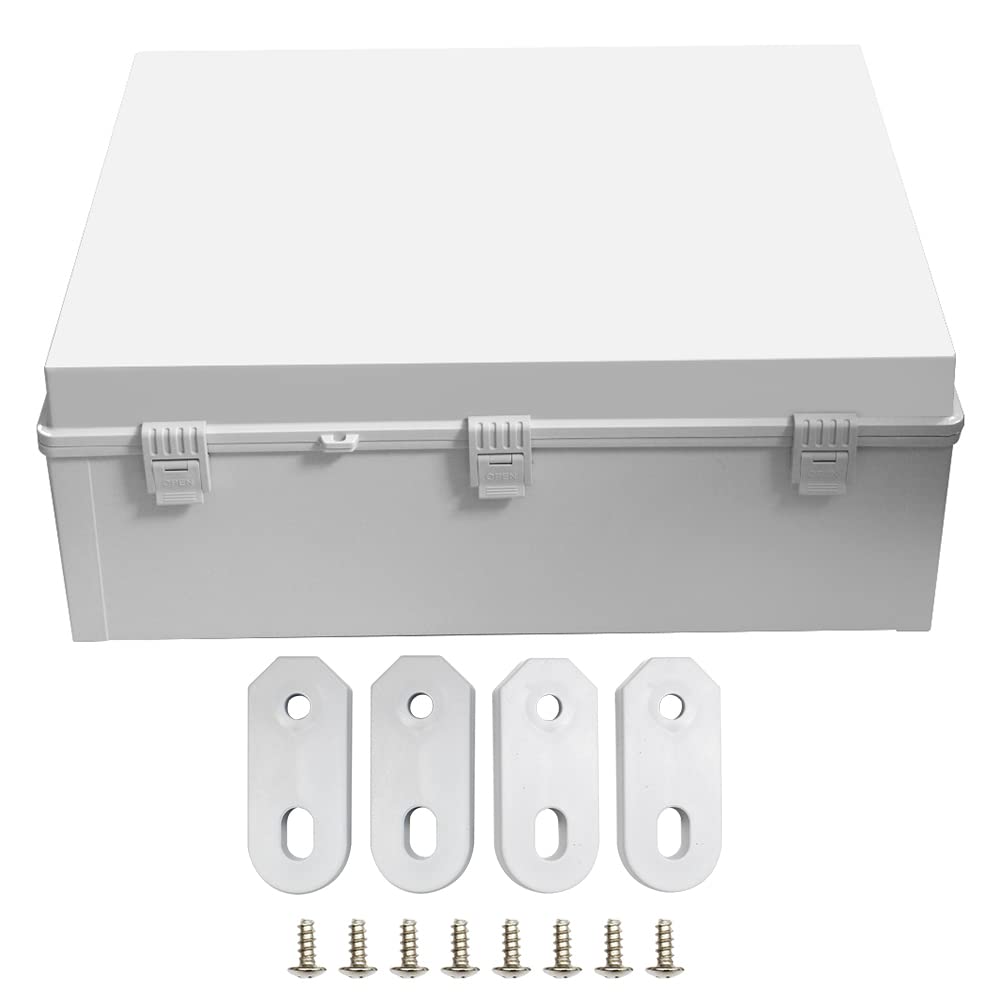 Big Size 23.62'x19.68'x8.66' IP67 Waterproof Enclosure Electrical Junction Box, Grey Shell ABS Outdoor Box With Covers (600x500x220mm)