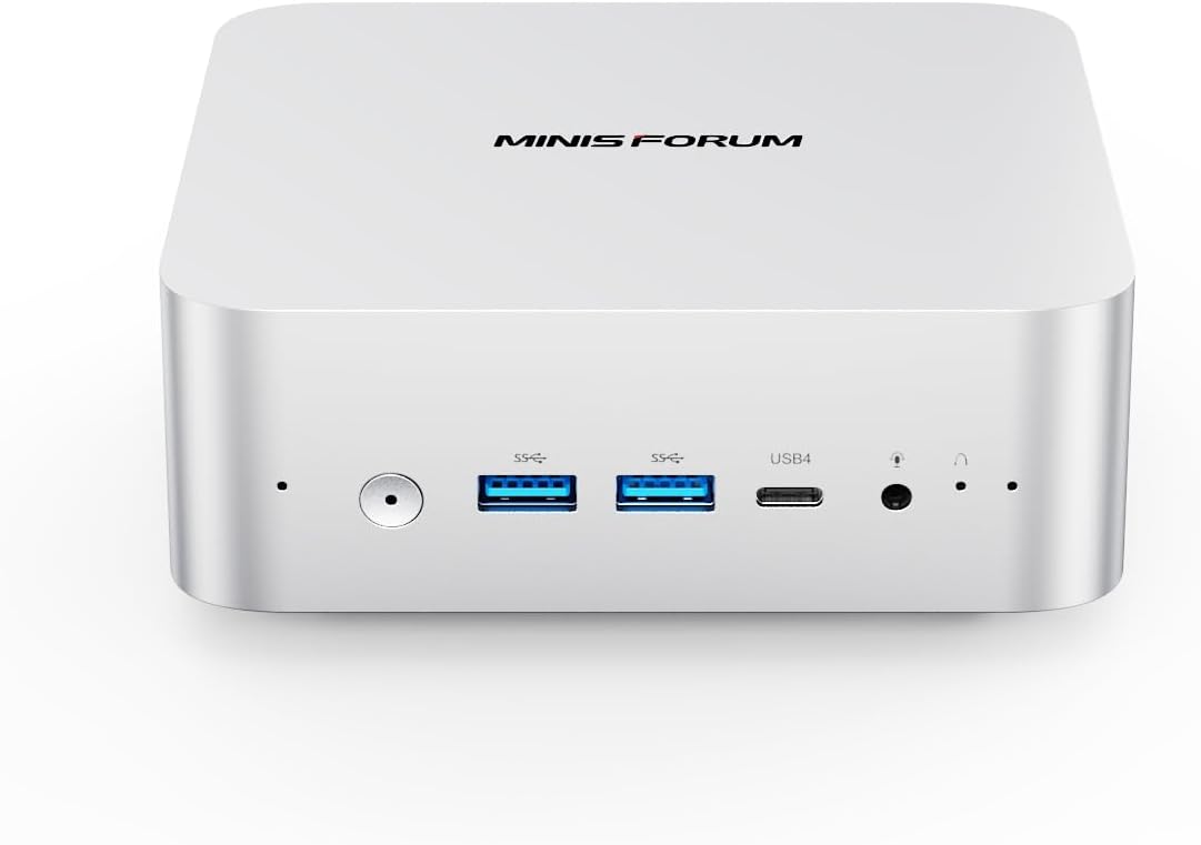 MINISFORUM AI Mini PC M1 Pro-125H with Intel Core Ultra 5 125H(14C/18T,up to 4.5Ghz), Mini Computer 32GB DDR5 PCIe4.0 SSD 512GB,Triple Display with HDMI 2.1/USB4/DP,5 X USB Ports, WiFi 7,BT5.4