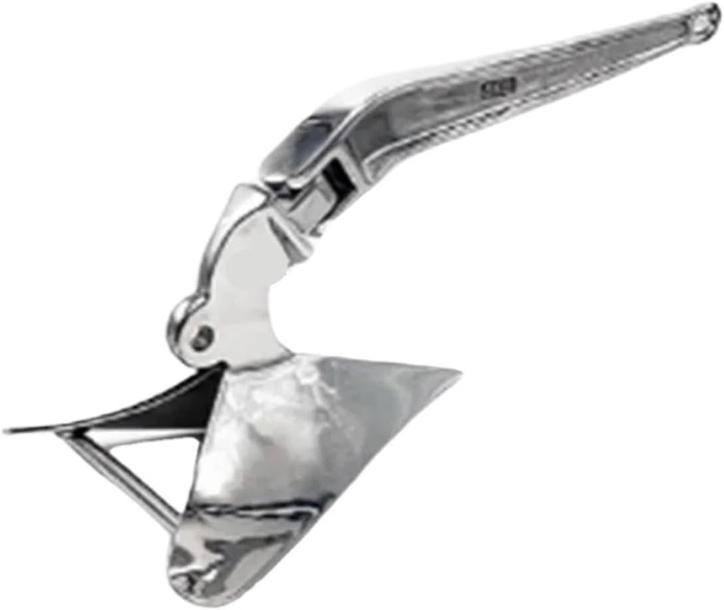 Folding Anchor, Boat Accessories Anchor Mirror Polished Stainless Steel 316 Plough,for Small Boats Canoe Paddle Boards