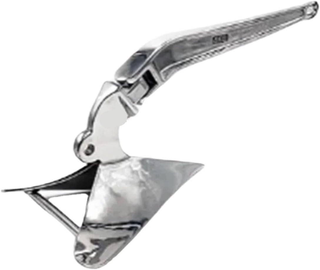 Folding Anchor, Boat Accessories Anchor Mirror Polished Stainless Steel 316 Plough,for Small Boats Canoe Paddle Boards