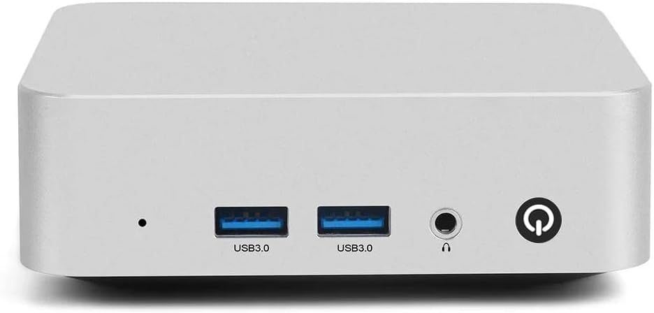 Mini PC (4C/4T) 8GB RAM 128GB SSD Support 2T desktop computers windows/WiFi/BT/DC/RJ45 LAN 1000M/USB*4/USB-C*2 /HDMI*2 4K Dual Display 2.4G/5G WiFi & BT4.2 Mini Desktop Computer Home Office (N3700)