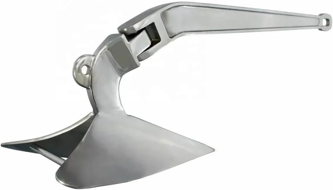 Folding Anchor, Boat Anchor 5kg 316 Stainless Steel Non-Hinged Plow,for Small Boats Canoe Paddle Boards