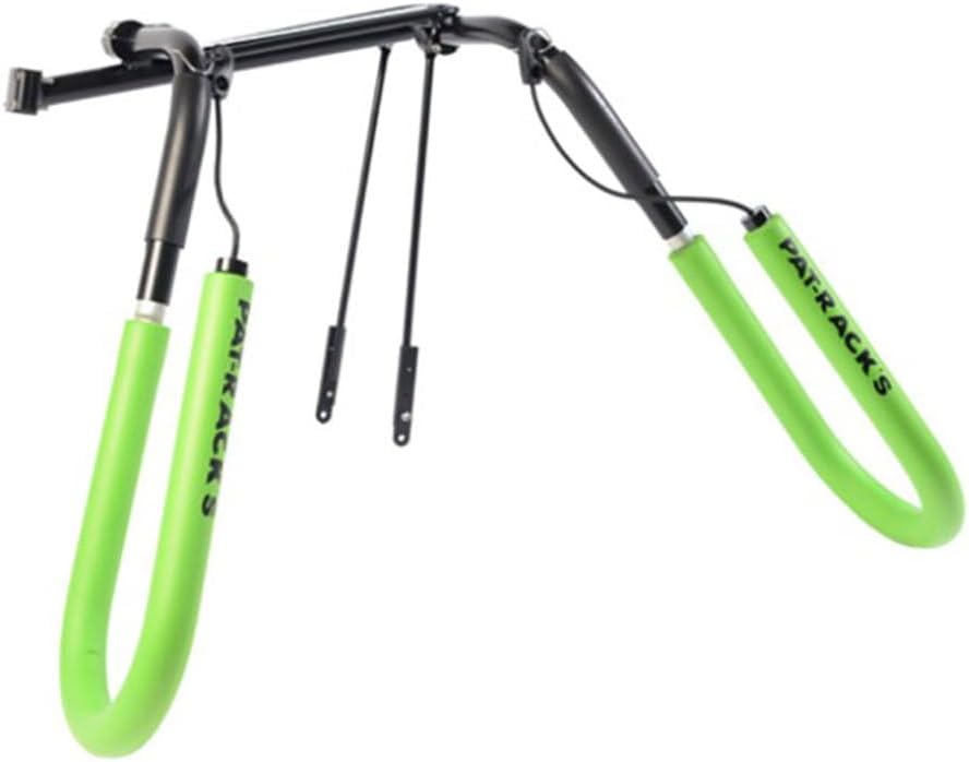 PAT RACKS Premium Longboard Bike Rack – Dual Arm Bicycle Carrier, 12mm Foam, Adjustable Seat Post Attachment, Easy Fast Install, Longboards, SUP Paddle Boards, Shortboards, Bodyboards, Boogie Boards