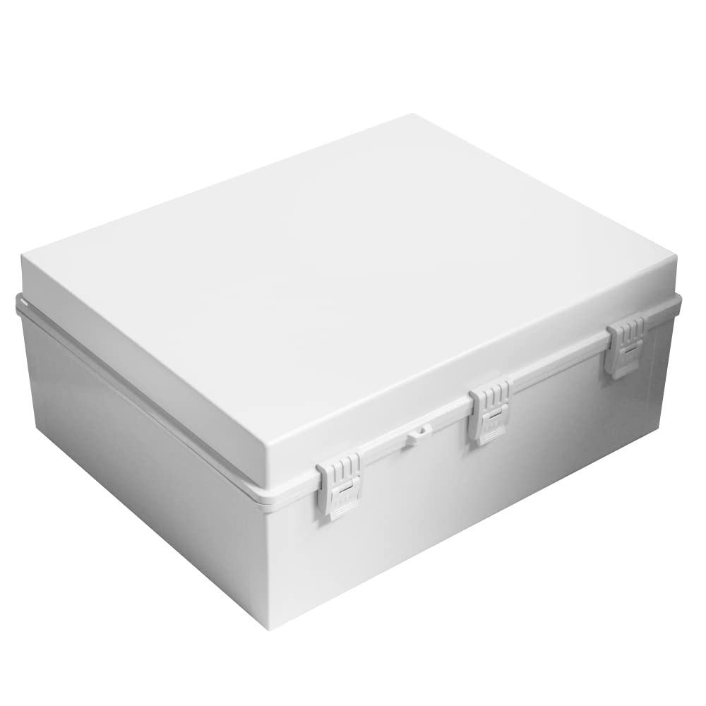 Electric Junction Box Large (19.69 x 15.75 x 7.87) Inches, Waterproof Outdoor Weatherproof Plastic Enclosure Box with Cover for Electronics, Dustproof, Watertight, Heavy-Duty Device Housing