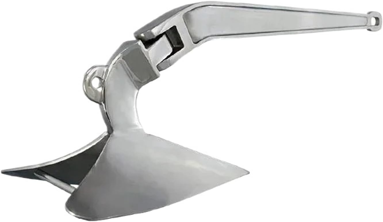 Folding Anchor, Boat Anchor Marine Hardware Accessories High Polished 316 Stainless Steel,for Small Boats Canoe Paddle Boards