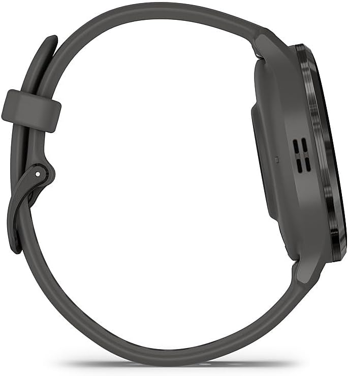 Garmin 010-02785-00 Venu 3S Health Fitness GPS Smartwatch Steel Bezel with Pebble Gray Case (41mm) | Official USA Partner Model | Bundle with Towel, Deco Essentials Commuter Front, Rear Safety Light