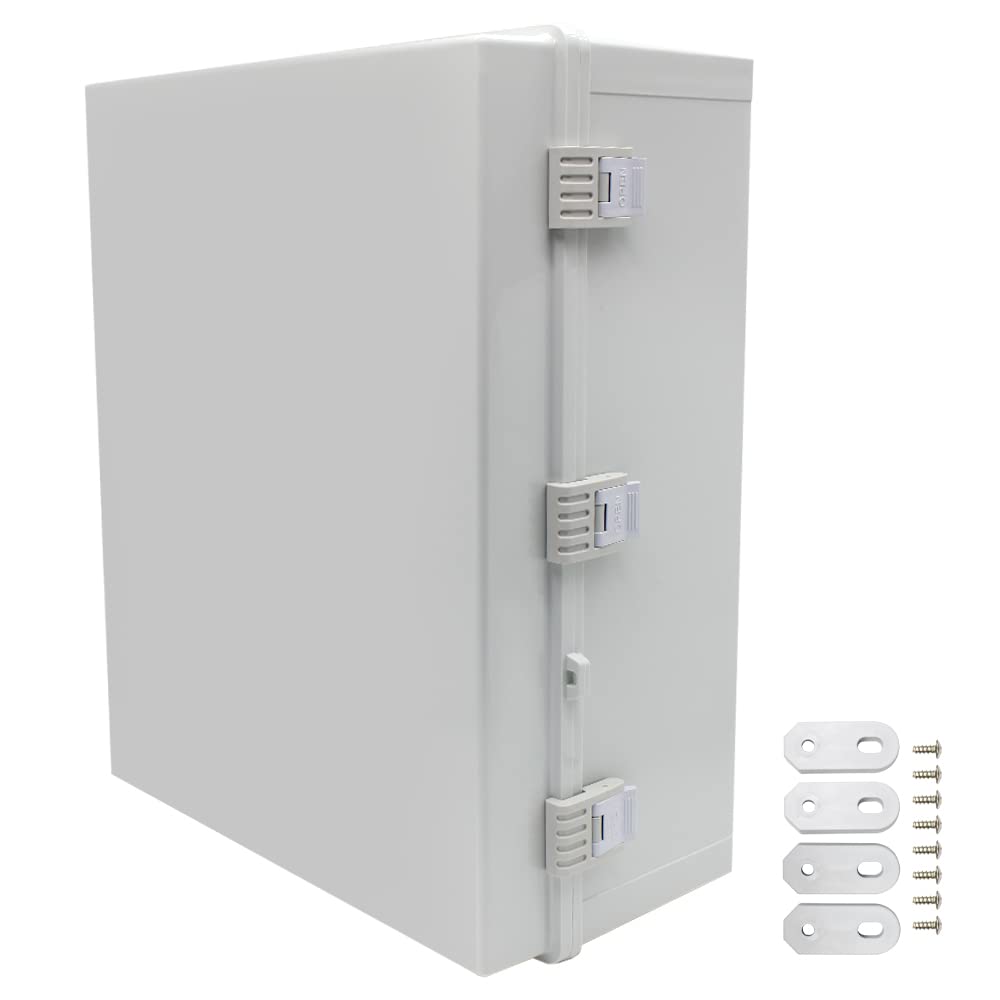Electric Junction Box Large (19.69 x 15.75 x 7.87) Inches, Waterproof Outdoor Weatherproof Plastic Enclosure Box with Cover for Electronics, Dustproof, Watertight, Heavy-Duty Device Housing