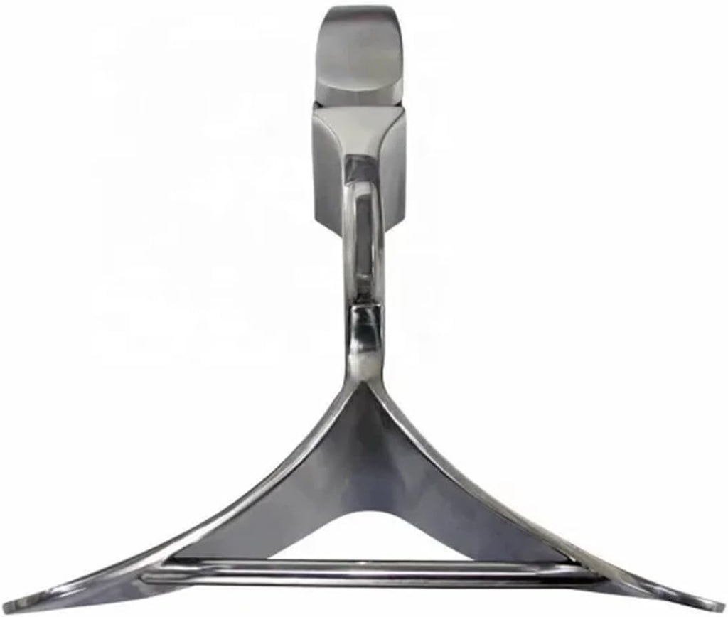 Folding Anchor, 5kg 316 Stainless Steel Plough Anchor for Boat, Power Marine Accessories Polished Non-Hinged Plow,for Small Boats Canoe Paddle Boards