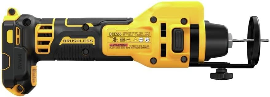 DEWALT 20V MAX* XR Brushless Drywall Cut-Out Tool (Tool Only) (DCE555B)