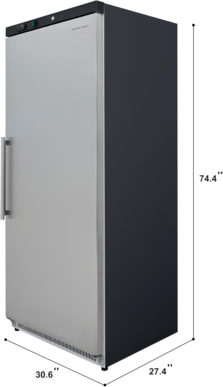 Hamilton Beach 19.2 CU FT Commercial Upright Refrigerator W:30.6' x L:27.4' X H:74.4' (Stainless Steel)