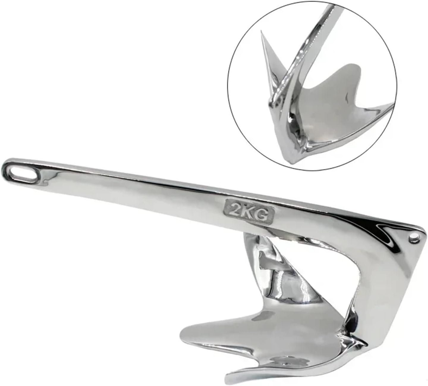 Folding Anchor, Stainless Steel 316 Anchor Yacht Lar Claw Ship Hardware Accessories,for Small Boats Canoe Paddle Boards