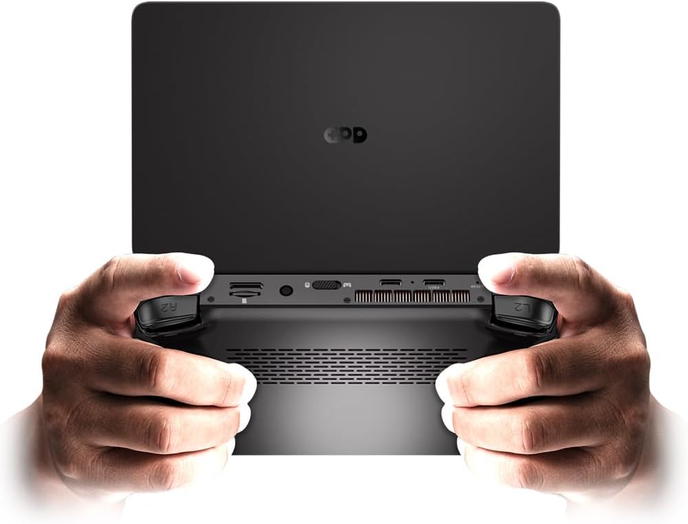 LANRUO GPD Win Mini 2025 [AMD AI 370-32GB+2TB] 7 Inches Mini Handheld Win 11 PC Game Console Gameplayer 1920X1080 Touchscreen Laptop Tablet PC (Black, AI 370-32GB+2TB)