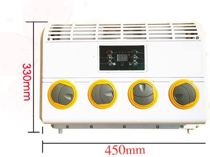 CNCEST 12V DC Air Conditioner 12000BTU, Universal Split AC Kit for Truck Cab RV Caravan Semi Trailer, Portable Electric Cooling AC Unit for Bus Van Excavator Vehicle (Red 12V)