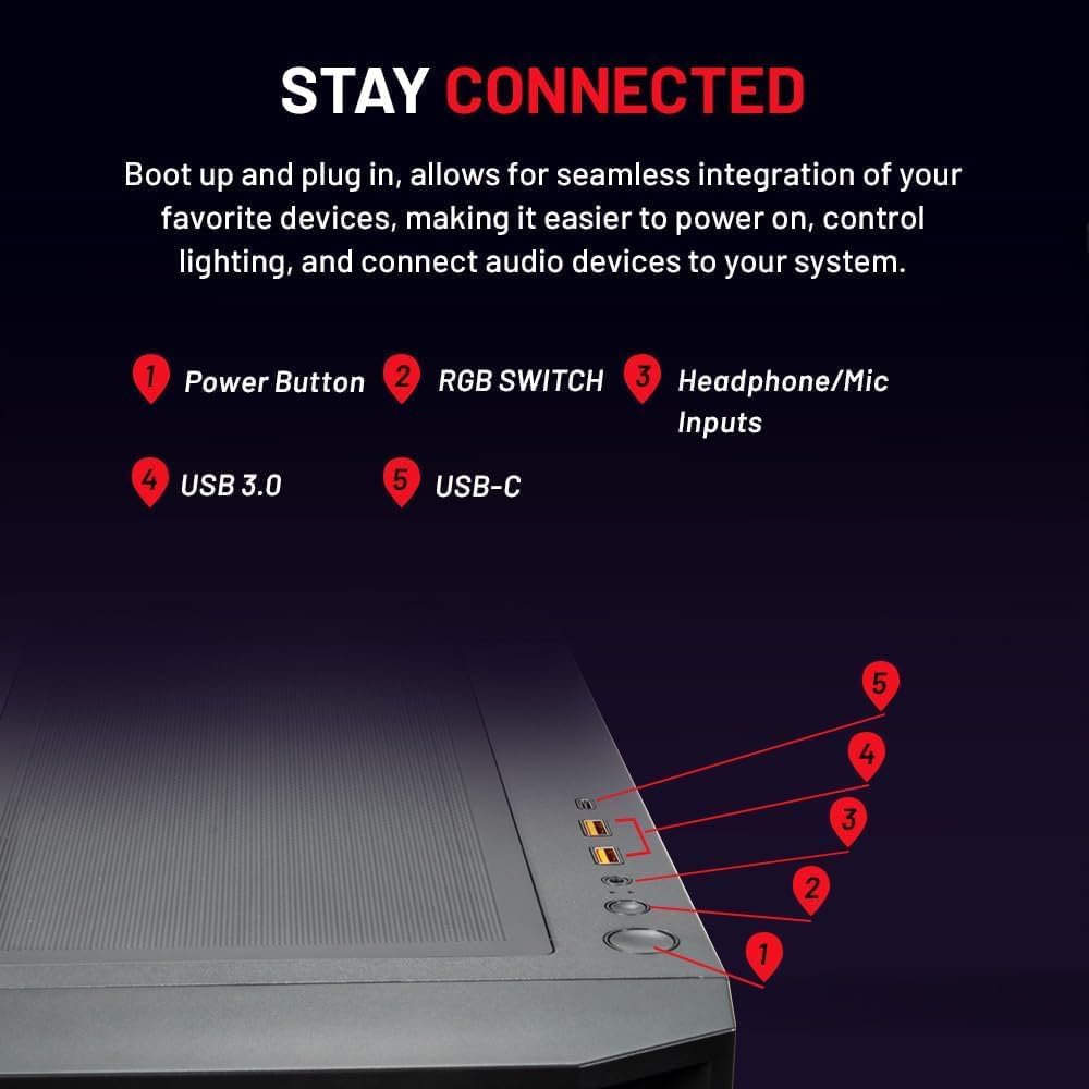 Skytech Gaming Rampage Gaming PC, AMD Ryzen 7 7700X 4.5GHz, NVIDIA RTX 5070 12GB VRAM, 1TB Gen4 NVMe SSD, 32GB DDR5 RAM 6000, 850W Gold ATX 3 PSU, 360 ARGB AIO, WI-FI 5, Windows 11, Desktop