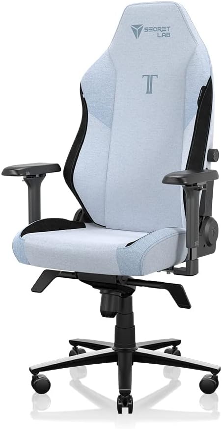 Secretlab Titan Evo Frost Blue Gaming Chair - Reclining - Ergonomic & Comfortable Computer Chair with 4D Armrests - Magnetic Head Pillow & 4-Way Lumbar Support - Small - Blue - Fabric