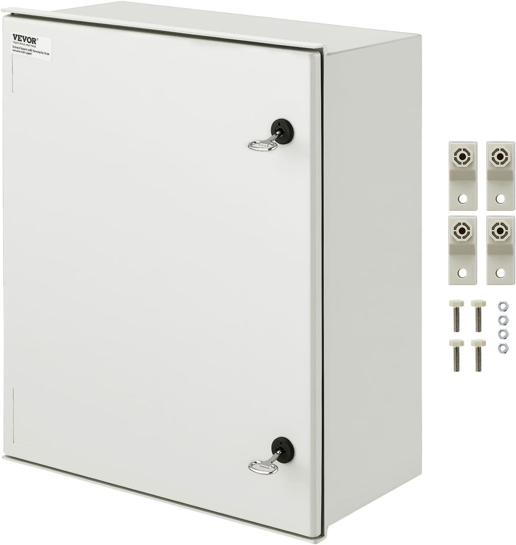 VEVOR Electrical Enclosure Box,23.6''×19.7''×9.1'',Fiberglass Junction Box,IP66 Waterproof & Dustproof,Outdoor Electrical Box,with Mounting Plat