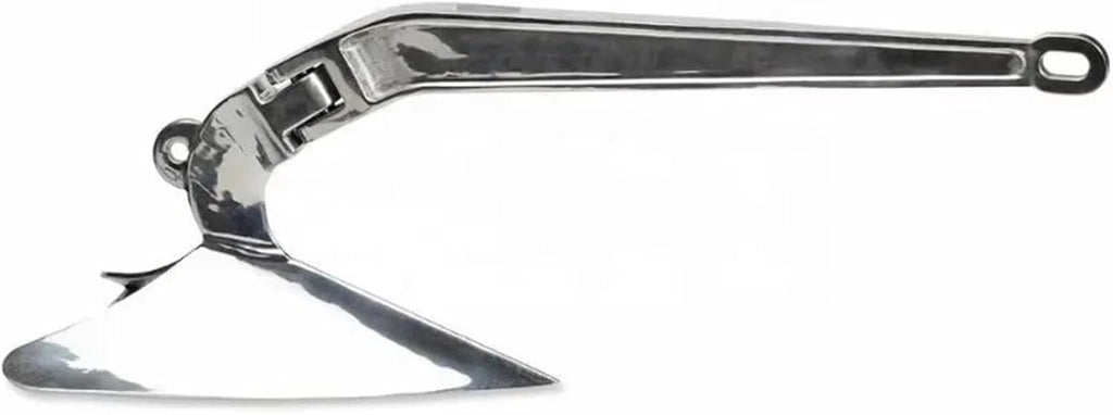 Folding Anchor, 5kg 316 Stainless Steel Plough Anchor for Boat, Power Marine Accessories Polished Non-Hinged Plow,for Small Boats Canoe Paddle Boards