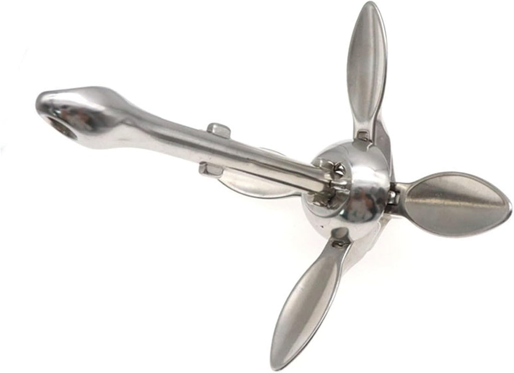 Folding Anchor, 3.2KG Inflatable Boat Stainless Steel Iron Metal Anchor,for Small Boats Canoe Paddle Boards