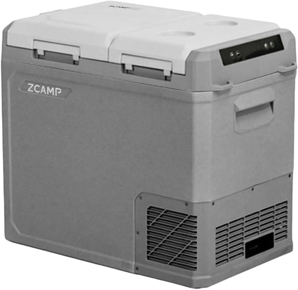 GES55 Portable Freezer,Dual Zone 12 Volt Car Refrigerator,43QT(41L) 12v cooler Fast Cooling Fridge, with 12/24V DC 100-240V AC for Camping, Outdoor, Travel, RV, Truck