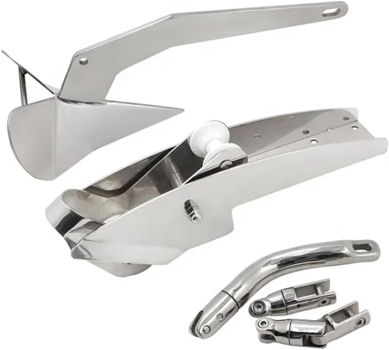 Folding Anchor, Mirror Polished 3KG Boat Anchor Marine Hardware Accessories,for Small Boats Canoe Paddle Boards