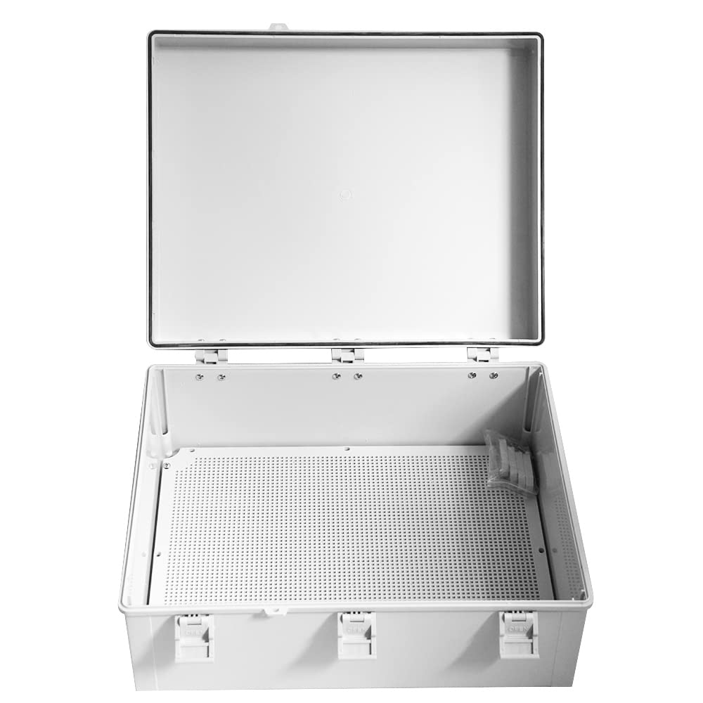 Electric Junction Box Large (19.69 x 15.75 x 7.87) Inches, Waterproof Outdoor Weatherproof Plastic Enclosure Box with Cover for Electronics, Dustproof, Watertight, Heavy-Duty Device Housing