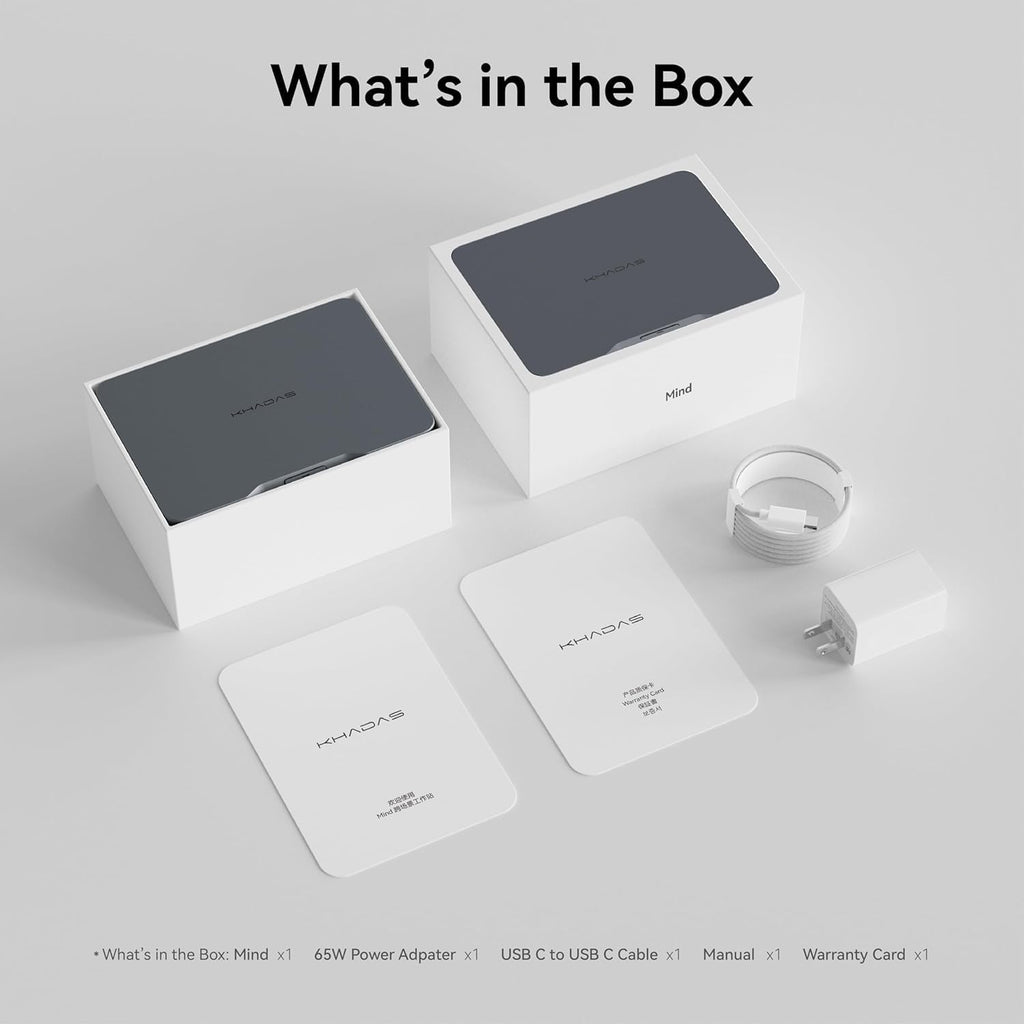 Khadas Mind 1 Mini PC, Intel Core i7-1360P 5.0GHz Micro Desktop Computer with 5.55Wh Standby Battery, 32GB LPDDR5, 1TB PCIe 4.0 SSD, BT5.3, WiFi 6E, Portable Computer for Business Home Office