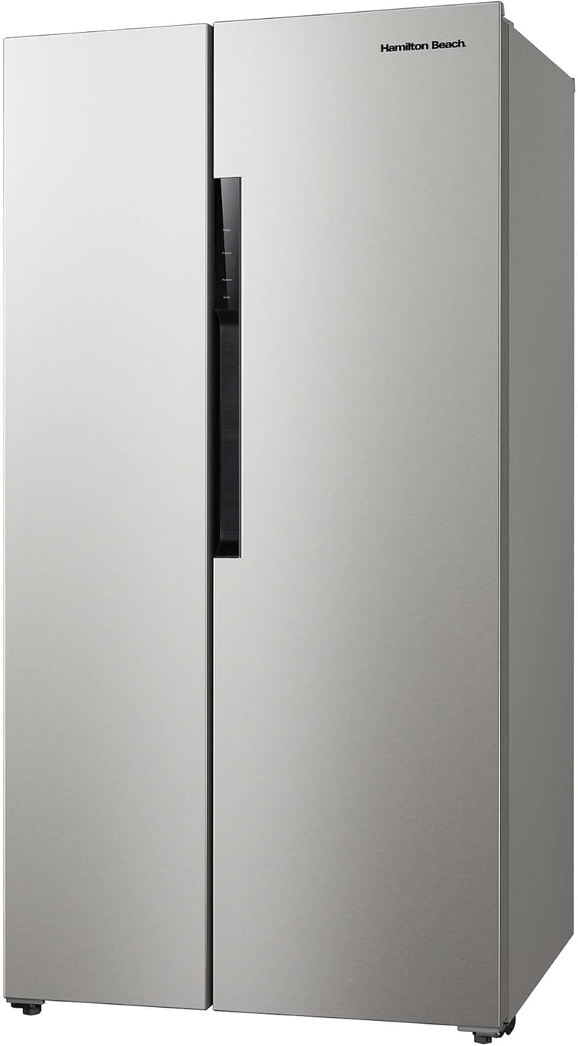 Hamilton Beach HBF1558 15.6 cu ft Counter Depth Full Size Refrigerator, Side Doors, Stainless