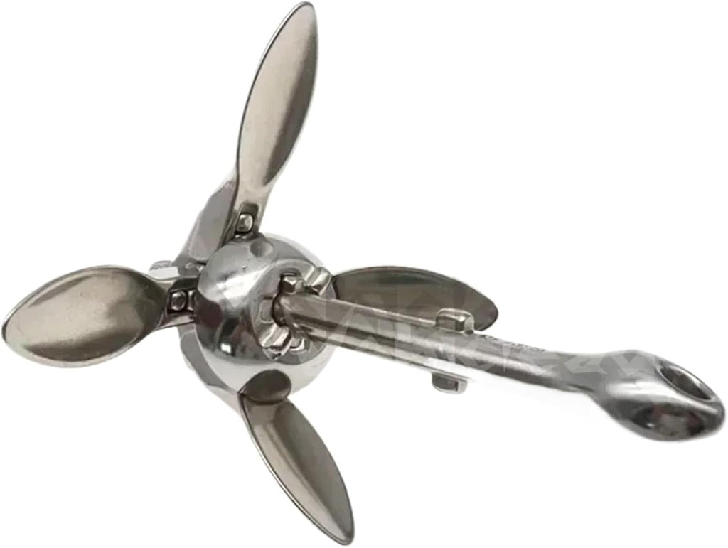 Folding Anchor, 1.5KG Folding Anchor Grapnel Boat for Small Craft and Dinghies Collapsible,for Small Boats Canoe Paddle Boards