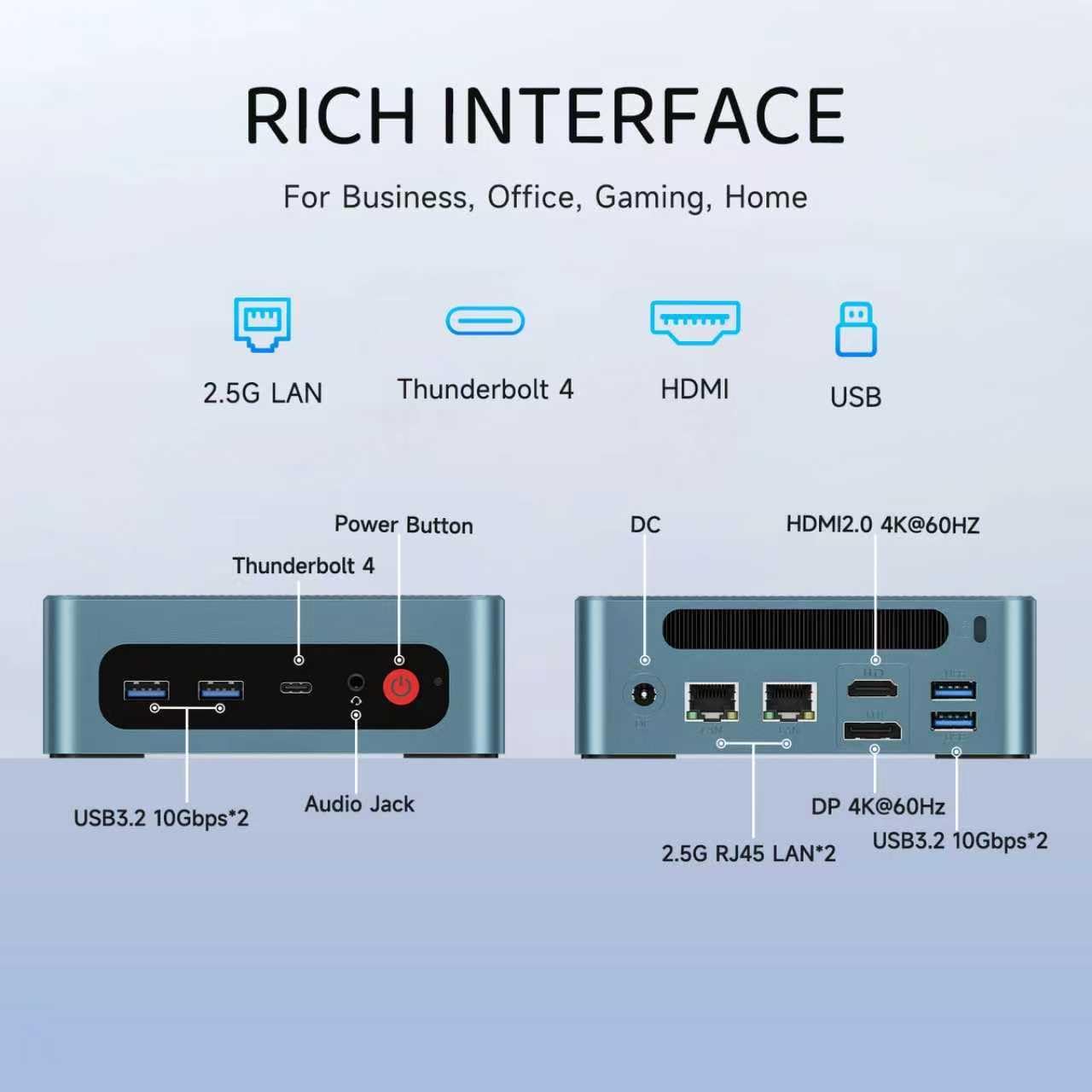 Reatan S8 Intel Mini PC Core i9-12900H(14C/20T,Turbo 5.0GHz), 32GB DDR5 1TB PCle4.0x4 SSD 11 Pro Gaming PC, Thunderbolt 4 Triple Display Mini Desktop Computers, Dural 2.5Gbps LAN, WiFi6/BT5.2