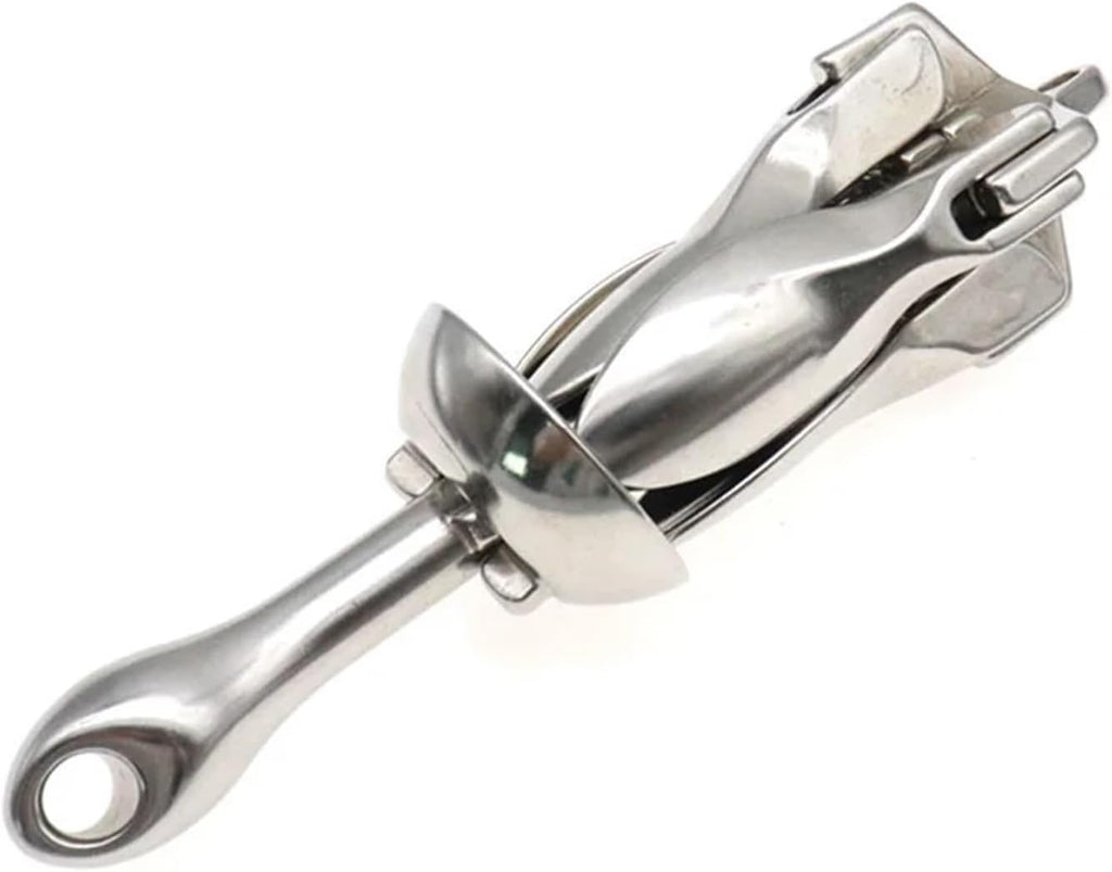 Folding Anchor, 3.2KG Inflatable Boat Stainless Steel Iron Metal Anchor,for Small Boats Canoe Paddle Boards