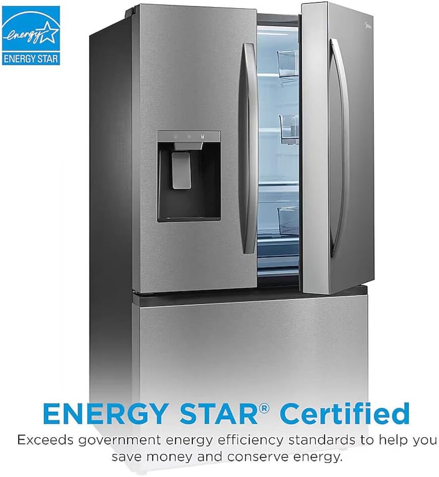 Midea MRF29D6AST 29.3 Cu. Ft. Stainless 3-Door French Door Smart Refrigerator