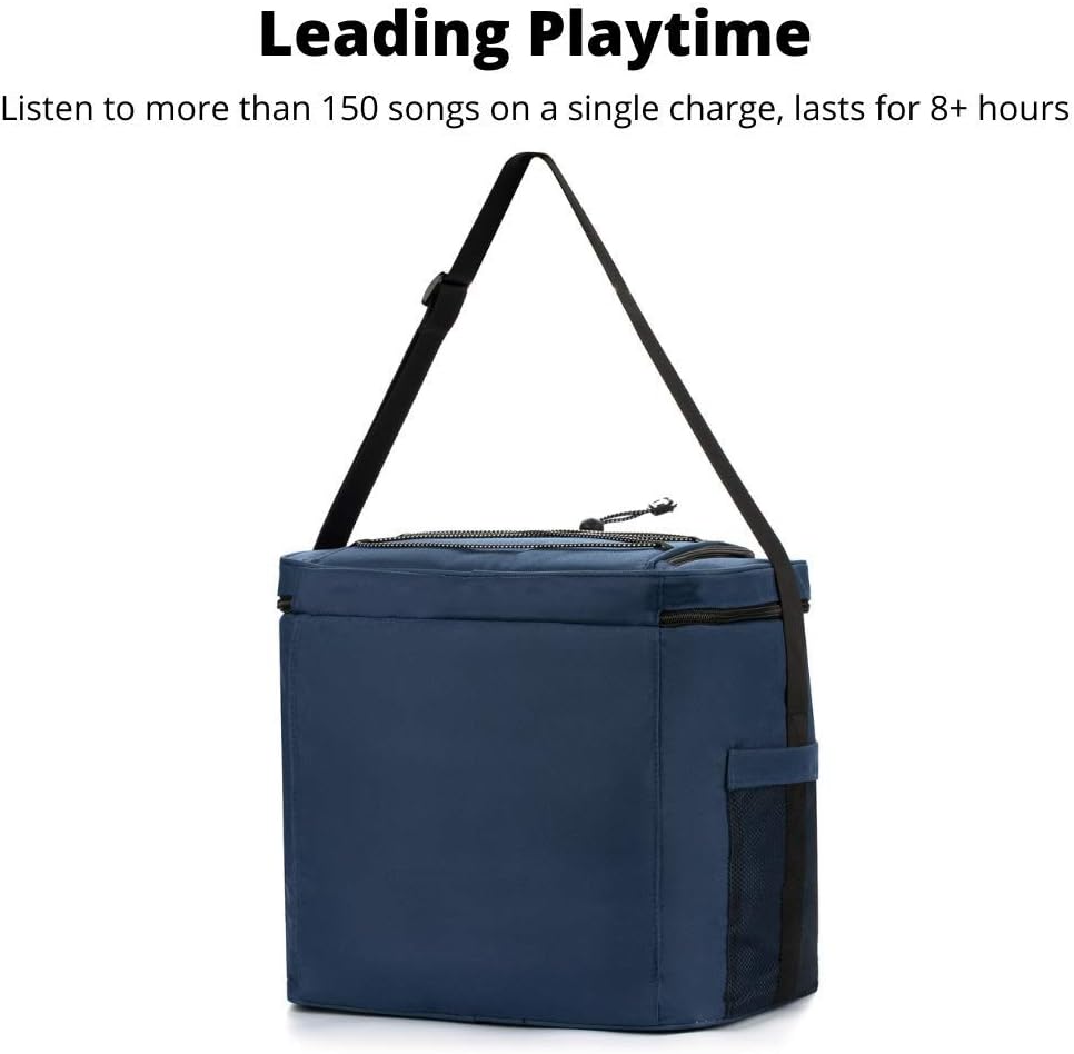 The #1 Cooler with Speakers on Amazon. 20-Watt Bluetooth Speakers for Parties/Festivals/Boat/Beach. Rechargeable, Works with iPhone & Android (Blue)