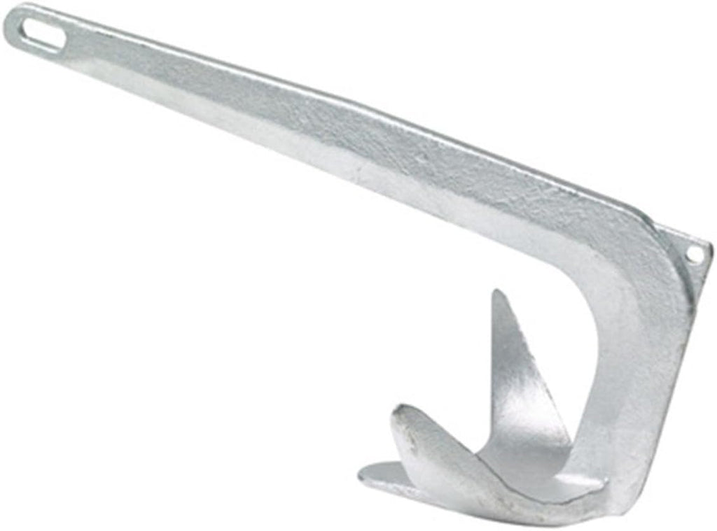 MarineNow Hot-Dipped Galvanized Steel Bruce/Claw Style Boat Anchor | High-Holding Power | Durable One-Piece Design | Corrosion Resistant | 1 kg to 50 kg (2.2 lb to 110 lb)