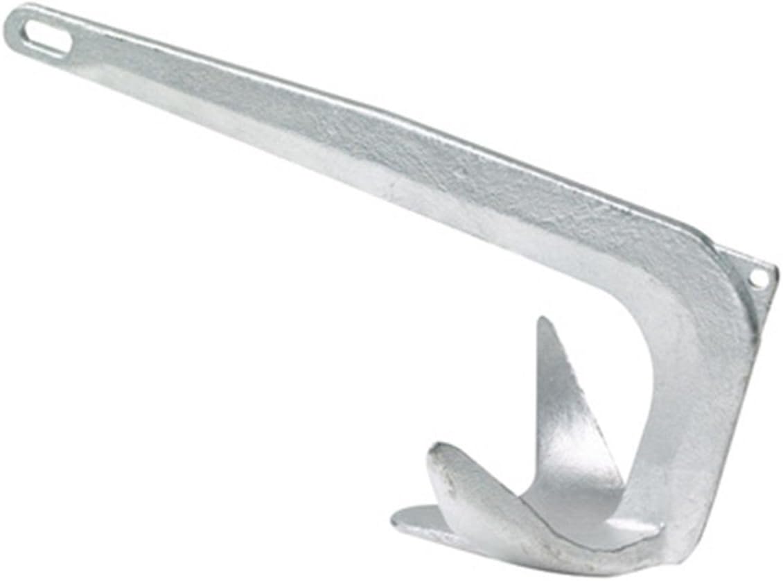 MarineNow Hot-Dipped Galvanized Steel Bruce/Claw Style Boat Anchor | High-Holding Power | Durable One-Piece Design | Corrosion Resistant | 1 kg to 50 kg (2.2 lb to 110 lb)