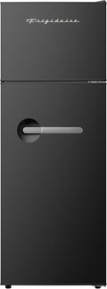 Frigidaire Retro Apartment Size Refrigerator with Top Freezer - 2 Door Fridge with 7.5 Cu Ft of Storage Capacity, Adjustable Spill-Proof Shelves, Door & Crisper Bins, Black