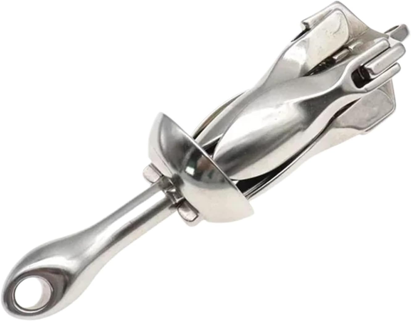 Folding Anchor, Boat Accessories 6kg Folding Grapnel Anchor 316 Stainless Steel,for Small Boats Canoe Paddle Boards