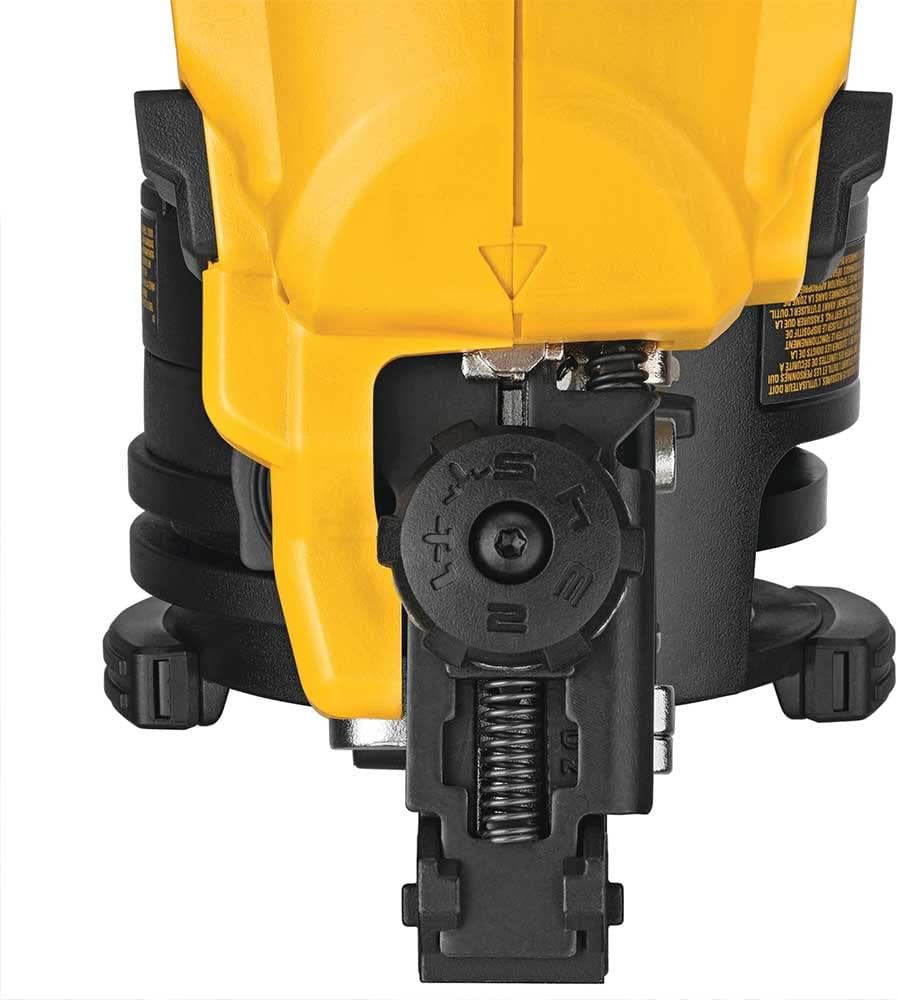 DeWalt 20V MAX Brushless 15 Degree Cordless Coil Battery Powered Roofing Nailer with Tool-Free Nail Tray (Yellow and Black)
