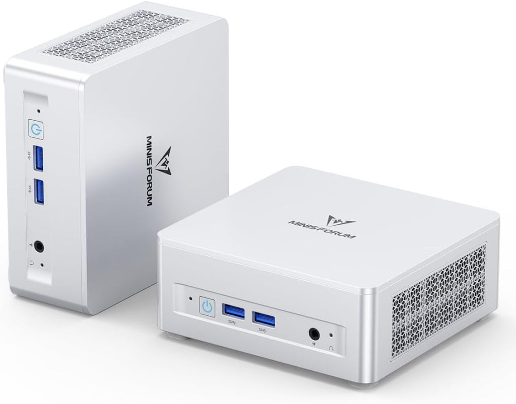 MINISFORUM UM870 Slim Mini PC Barebone AMD Ryzen 7 8745H(8C/16T), Mini Desktop Computer Without RAM/SSD/OS, Radeon 780M Graphics, USB4/HDMI/DP Output, 2.5G LAN, 4xUSB Ports, WiFi 6E, BT5.3 (Renewed)